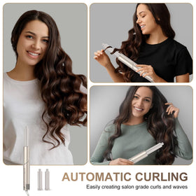 WIIKAI Auto-Wrap Curler outputs curled waves for quick styling with the Shark HD400.