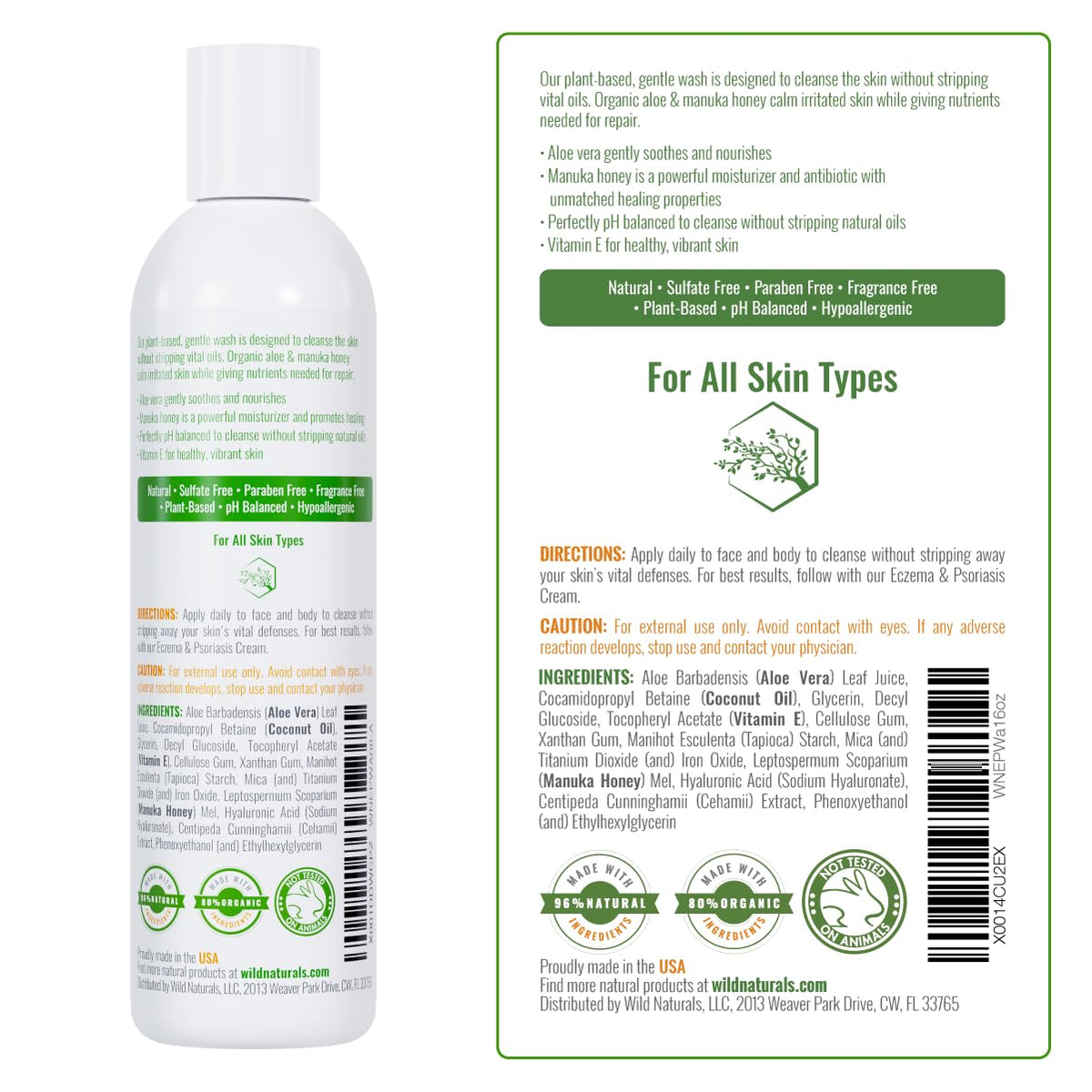 Wild Naturals kid-friendly formula suitable for sensitive skin.