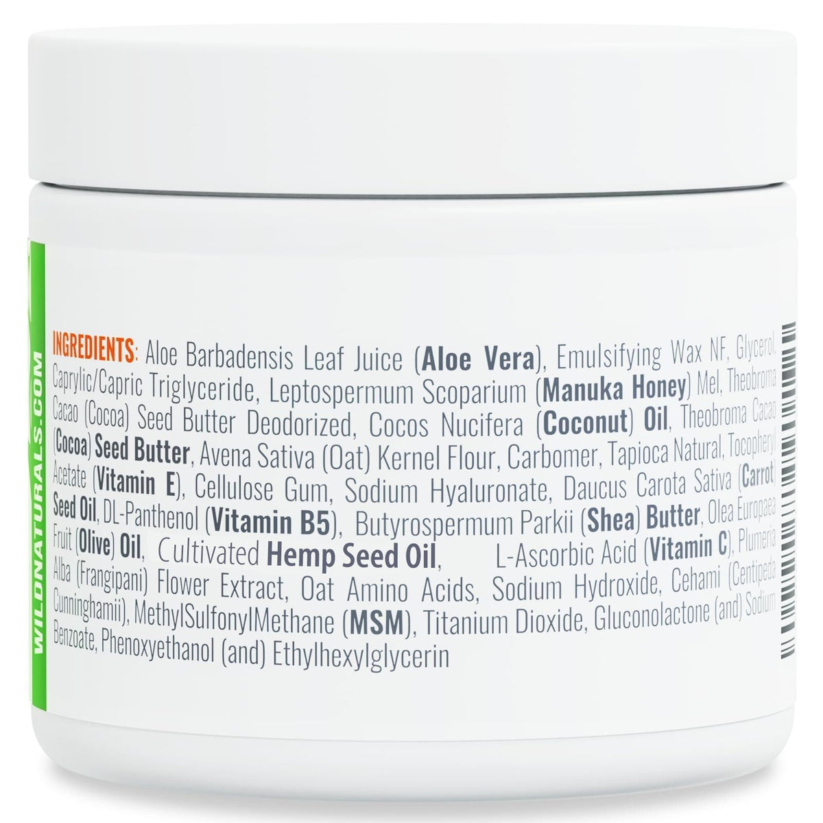 Wild Naturals Manuka Honey Face Cream natural ingredients promote healthy glow.