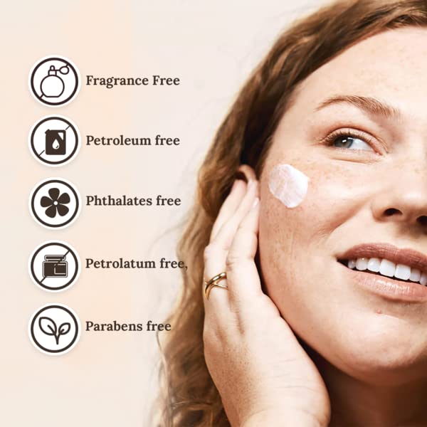 Wild Naturals Manuka Honey Face Cream on facial skin for soothing relief.