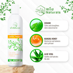 Close-up of Wild Naturals label highlighting UMF 12+ honey for nourishment