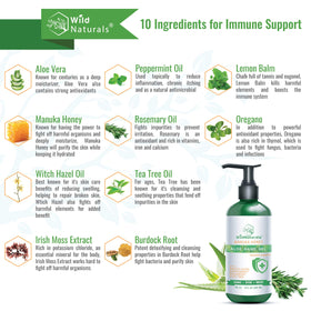 Wild Naturals Organic Aloe Vera Gel ingredients label close-up