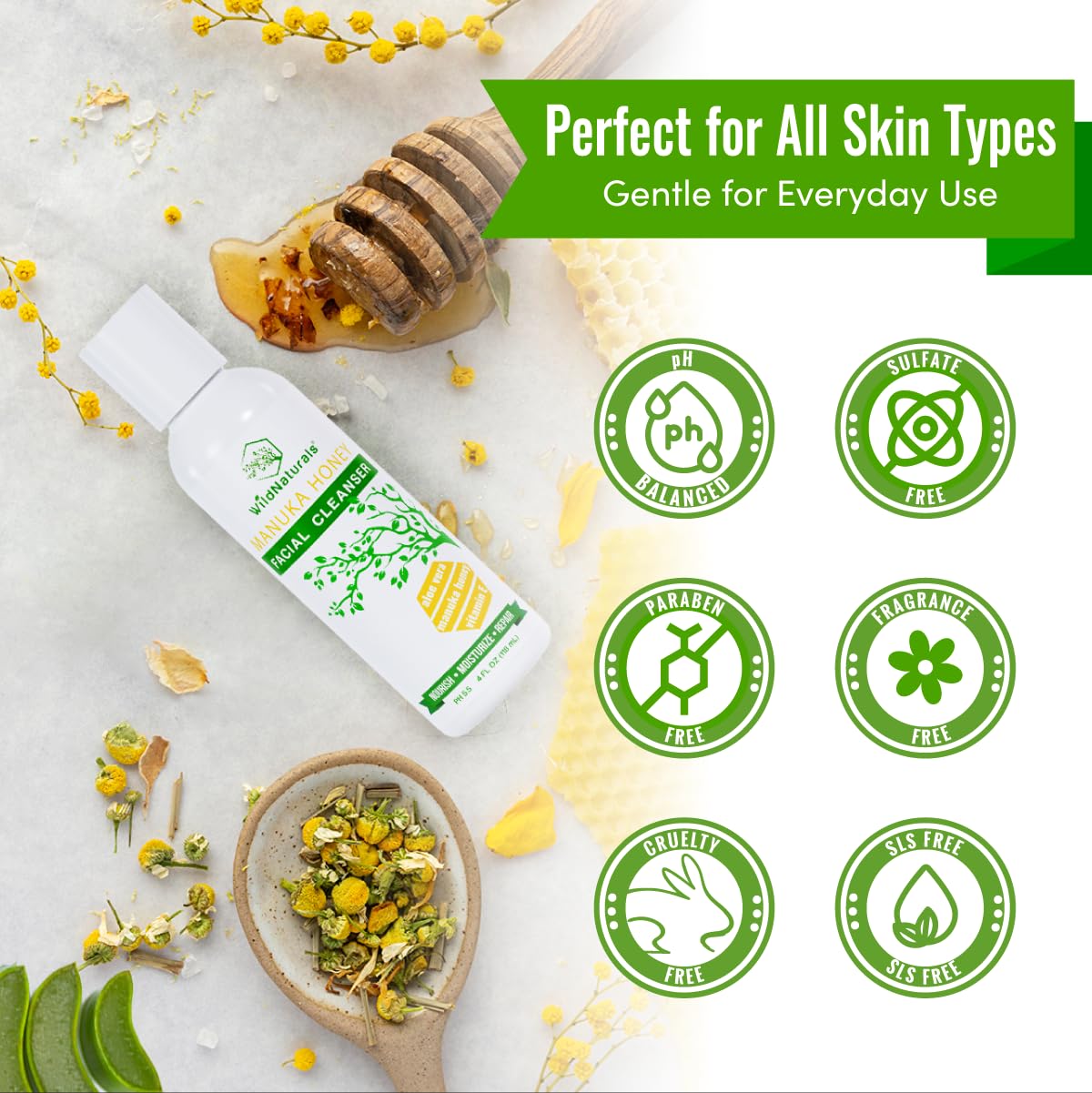 US-made emblem on package indicating USA-sourced and cruelty-free products.