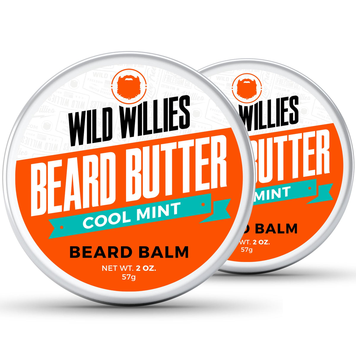 Wild Willies beard balm tin showing packaging for rich hydration and control