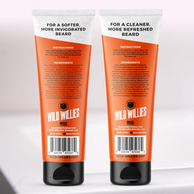 Wild Willies packaging box showcases premium beard care kit.