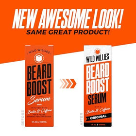 Wild Willies usage scene with morning beard care routine.