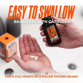 Wild Willies bio-sitol-asx capsules closeup supports healthier hair follicles.