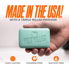 Wild Willies Moisturizing Bar 4-pack for convenient, versatile use.