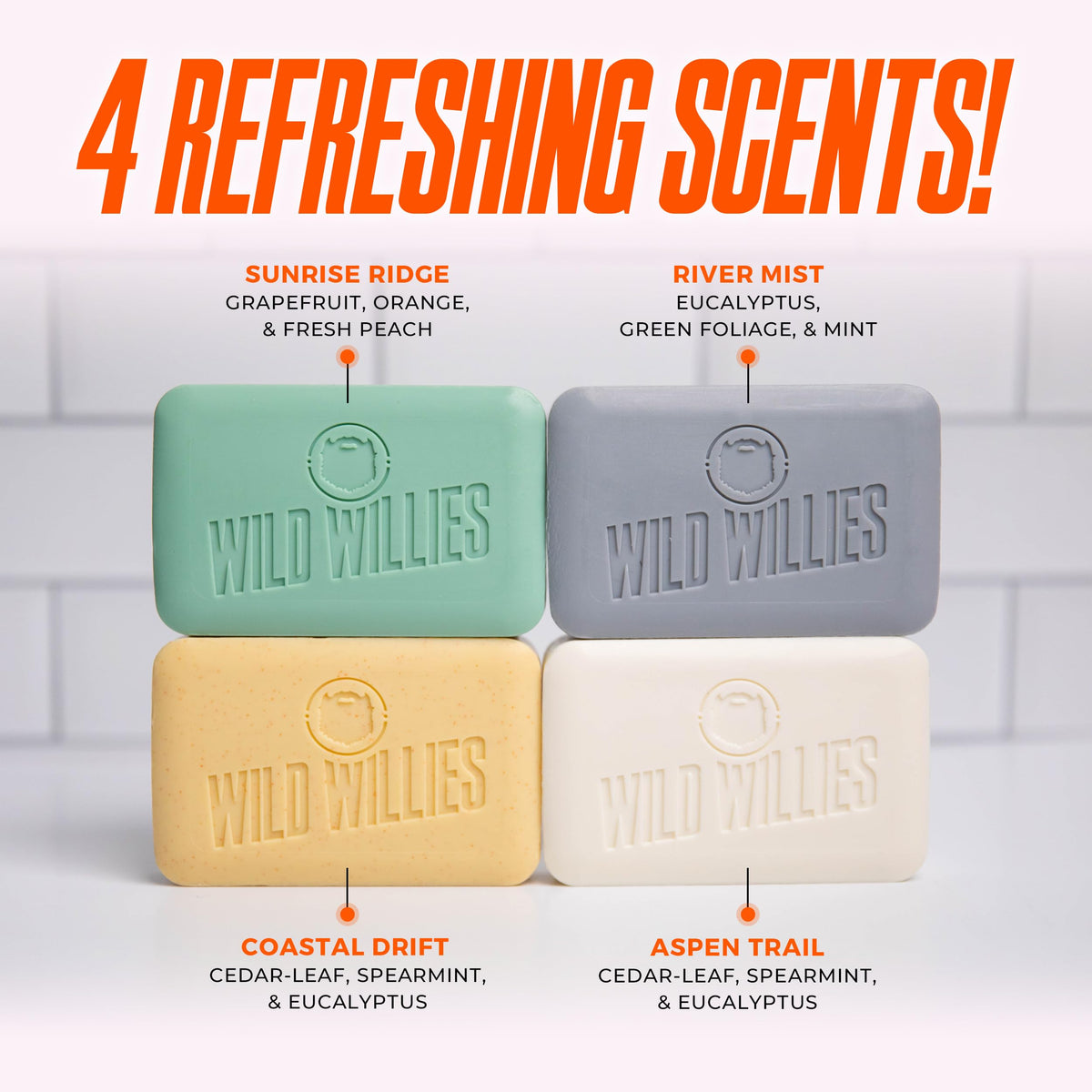 Wild Willies River Mist moisturizing bar for a cool, nourishing wash.