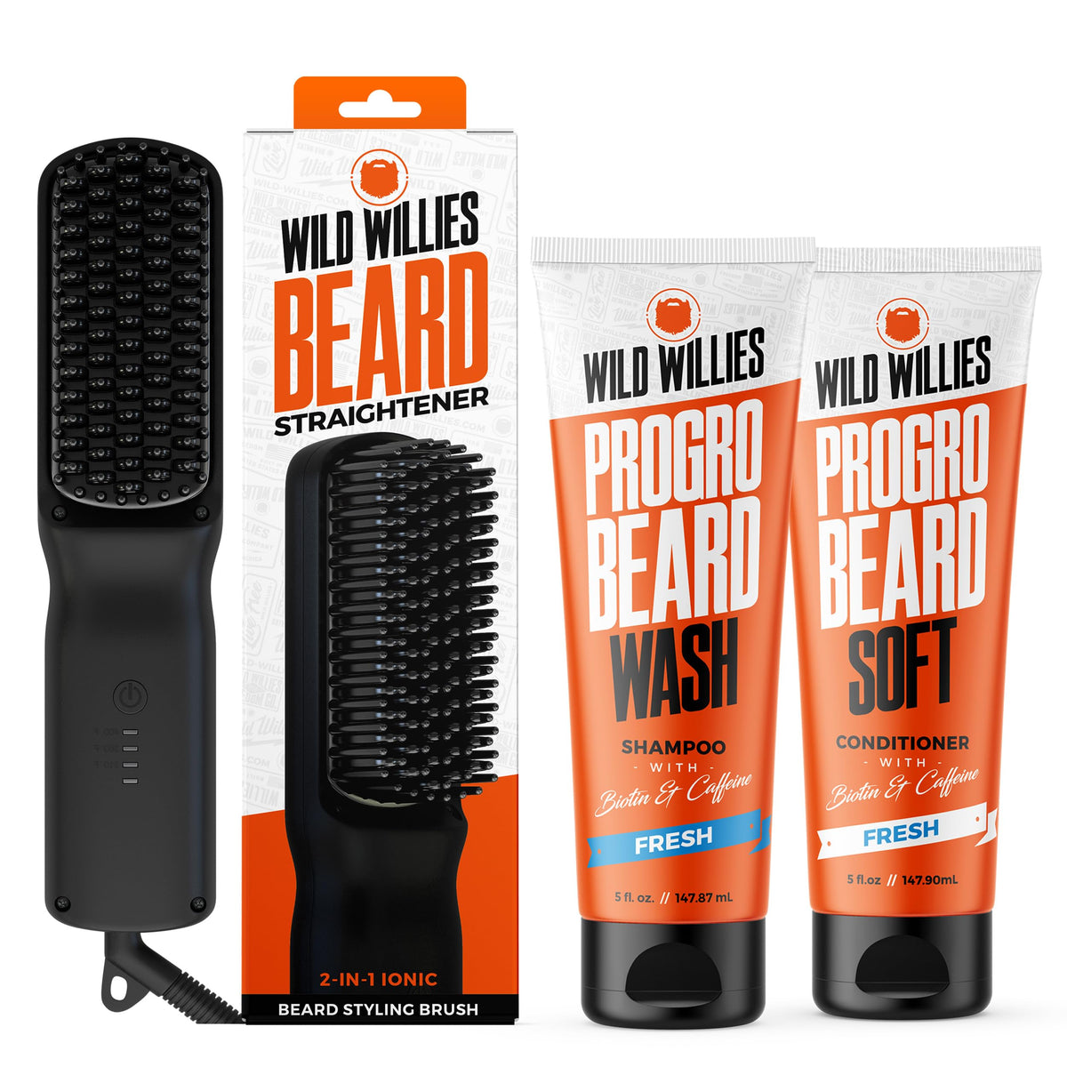 Wild Willies PROGRO beard wash bottle refreshing cleanse for beard care
