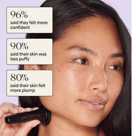 Wildling Lumin face cuppers closeup showing collagen-supporting facial massage.