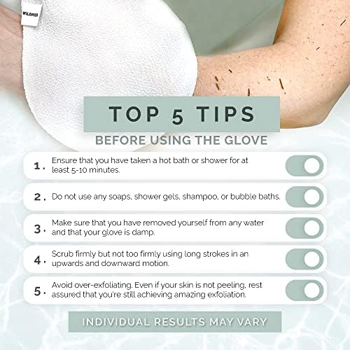 Person using Wildpier glove during shower for spa-like routine.
