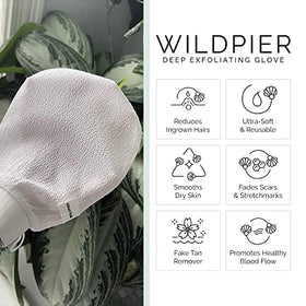 Wildpier glove close-up showing textured weave for exfoliation.