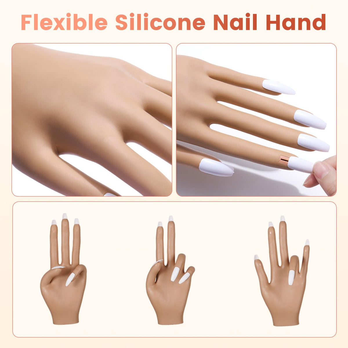 Wilfniee acrylic brushes 5pcs enable precise application and shaping.