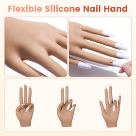 Wilfniee acrylic brushes 5pcs enable precise application and shaping.
