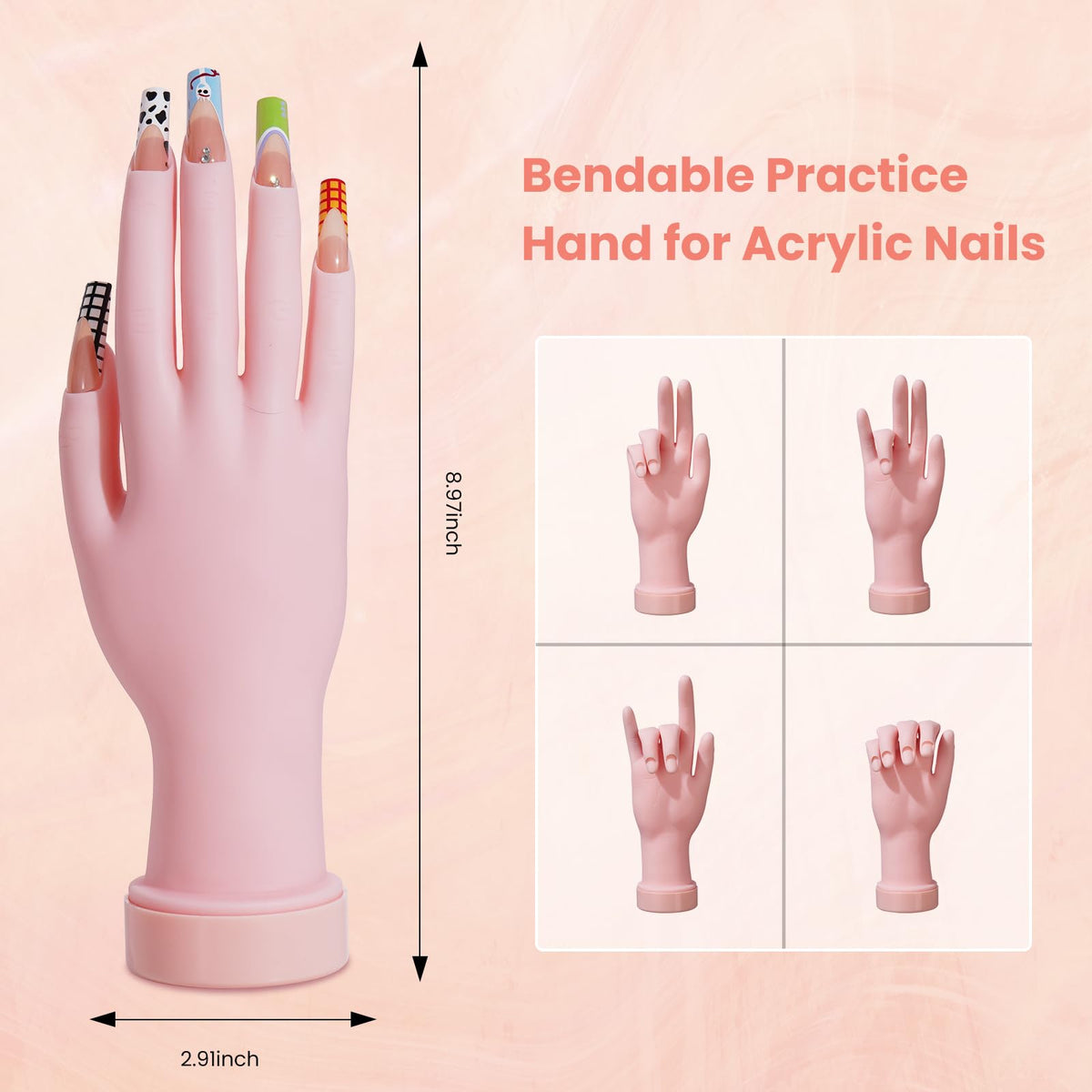 The Wilfniee acrylic powder set offers three colors for strong extensions