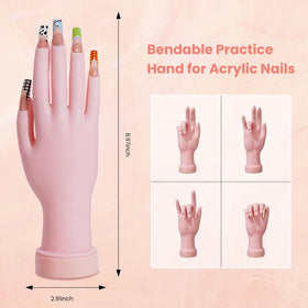 The Wilfniee acrylic powder set offers three colors for strong extensions