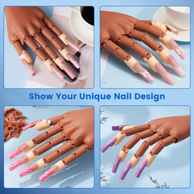 Wilfniee versatile practice kit supporting acrylic, gel, and wrap techniques