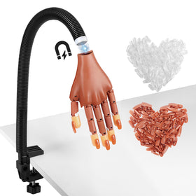 Wilfniee magnetic detachable palm shown for quick gel nail practice and lamp curing