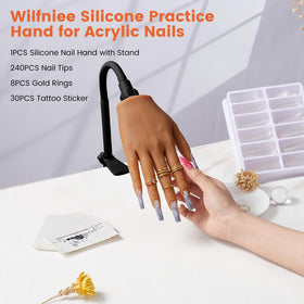 Wilfniee practice session on silicone hand with lifelike size.