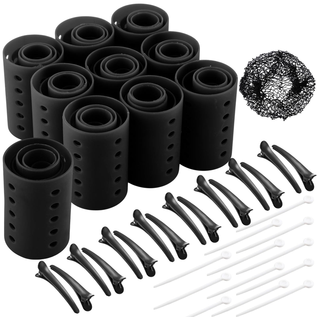WILLBOND 141-piece hair rollers set with six sizes for versatile at home styling