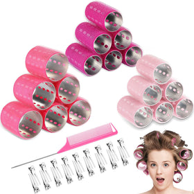 Willbond aluminium thermal hair rollers set with three sizes for versatile styling.