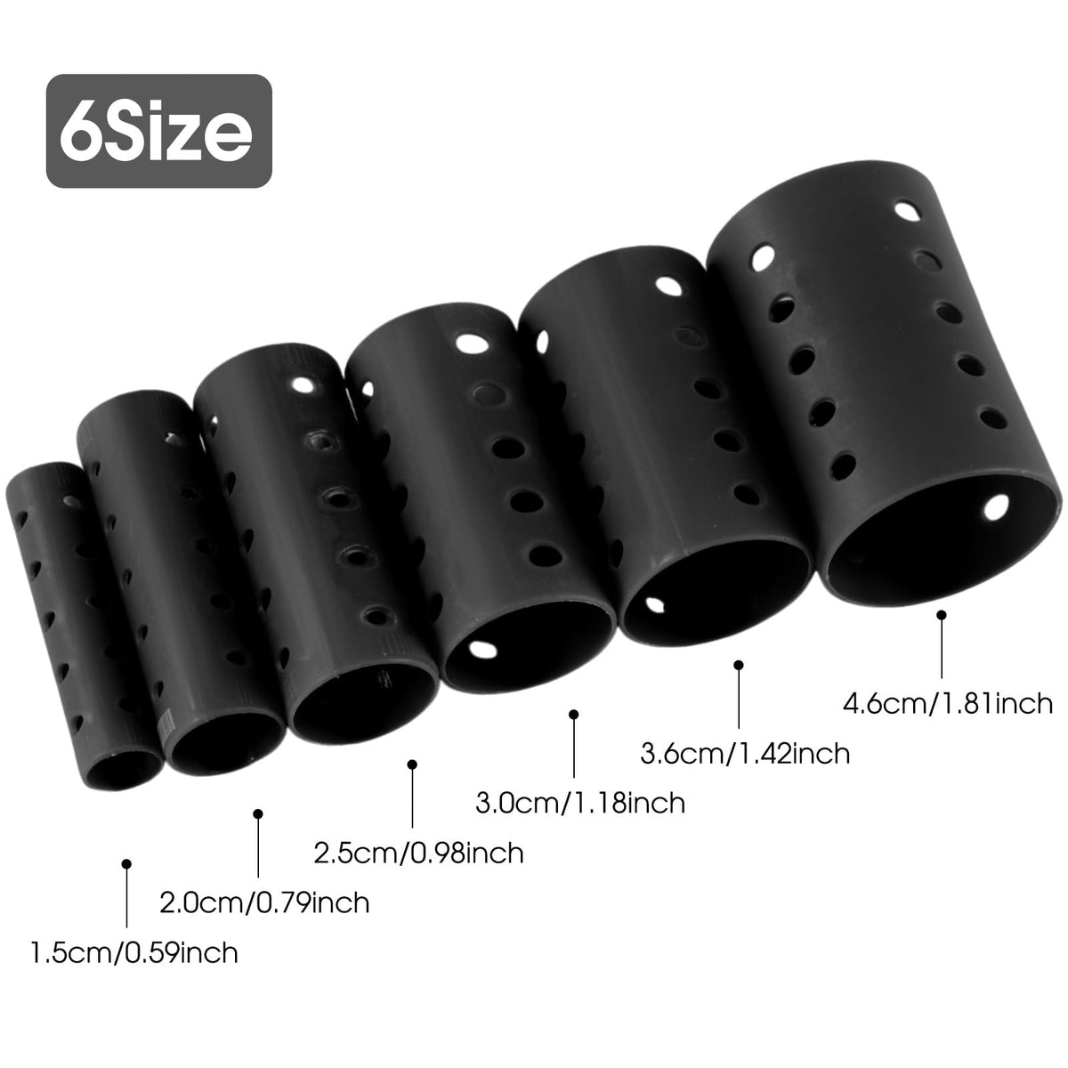 WILLBOND plastic hair rollers in six sizes deliver smooth, snag-free curls without heat