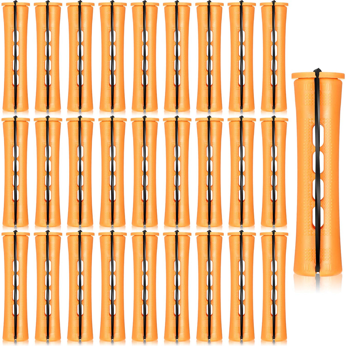 Willbond 60pcs perm rods orange pack for versatile home styling