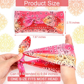 Willbond paisley-gradient headband in vibrant colors for bold outfits.