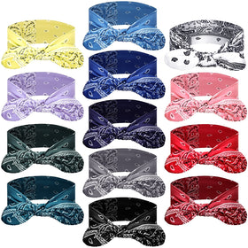 WILLBOND bandana headbands with paisley pattern for chic hair control.