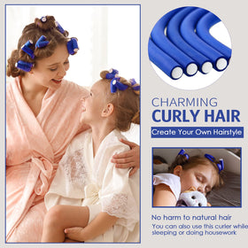 WILLBOND blue foam curlers in packaging for easy use