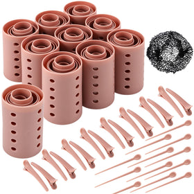 Willbond brown 1.5 cm hair roller for easy, flexible curls.