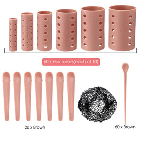 Willbond brown 2.5 cm hair roller for volumizing curls.