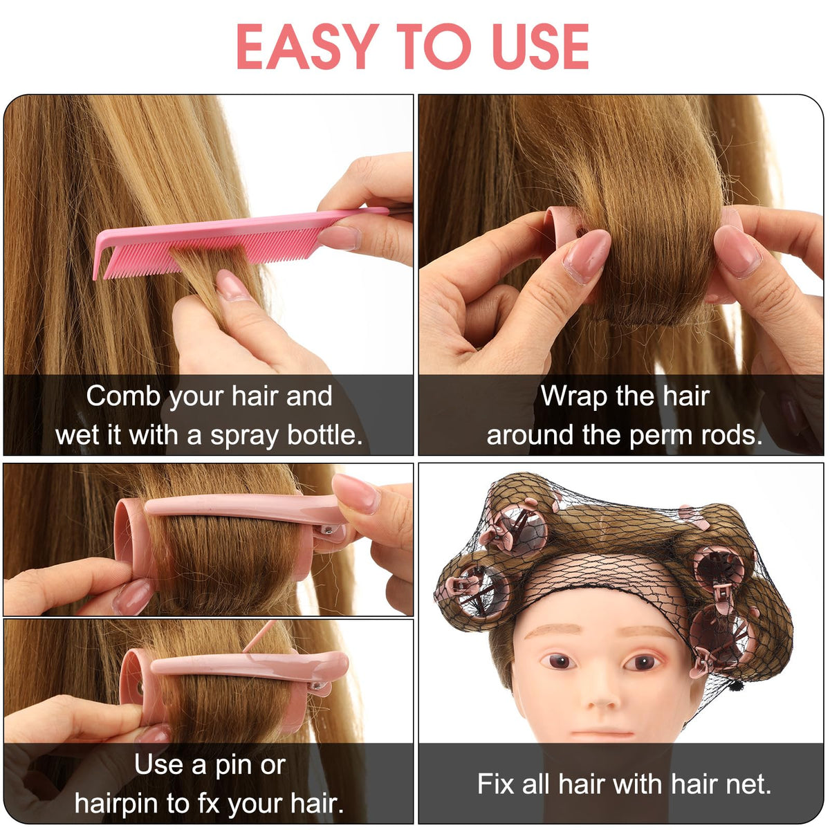 Willbond brown 3.6 cm hair roller for loose waves.