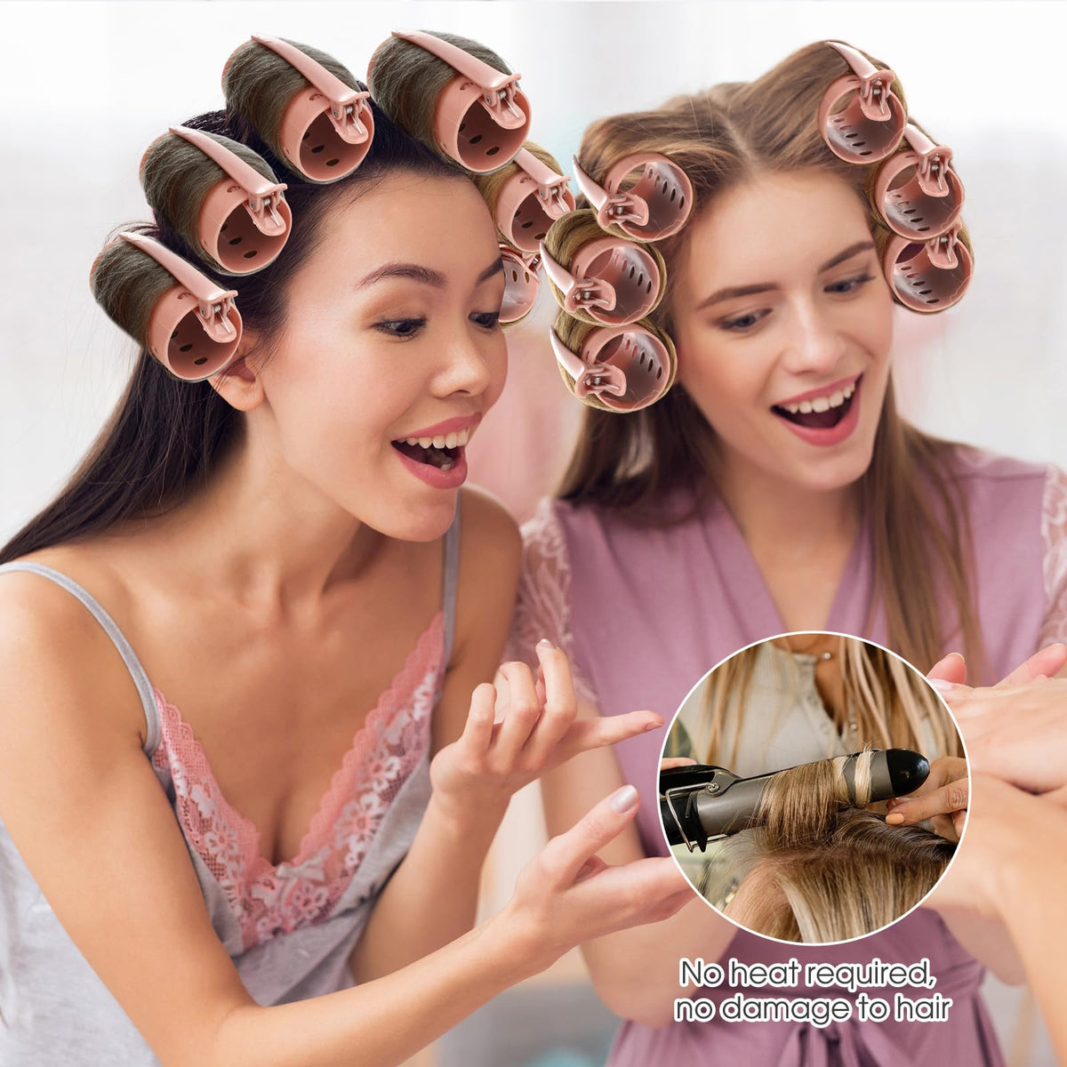 Willbond brown 4.4 cm hair roller for full-bodied curls.