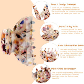 WILLBOND 2.6-inch clip secures medium hair with versatile styling options.