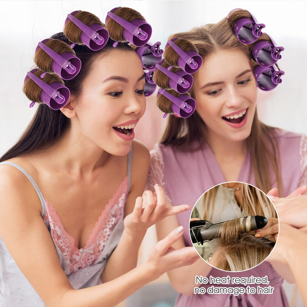 WILLBOND duck-teeth pins help fix hair on curlers securely.