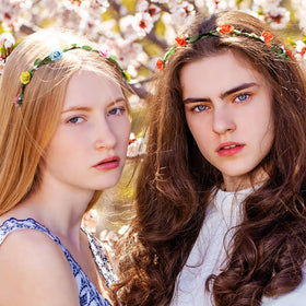 WILLBOND festival headband shows colorful blooms for carefree styling in photos