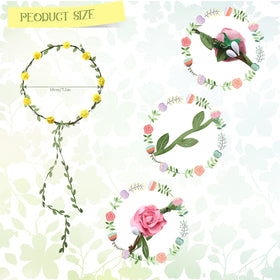 WILLBOND flower headbands lush green leaves add natural charm to photos