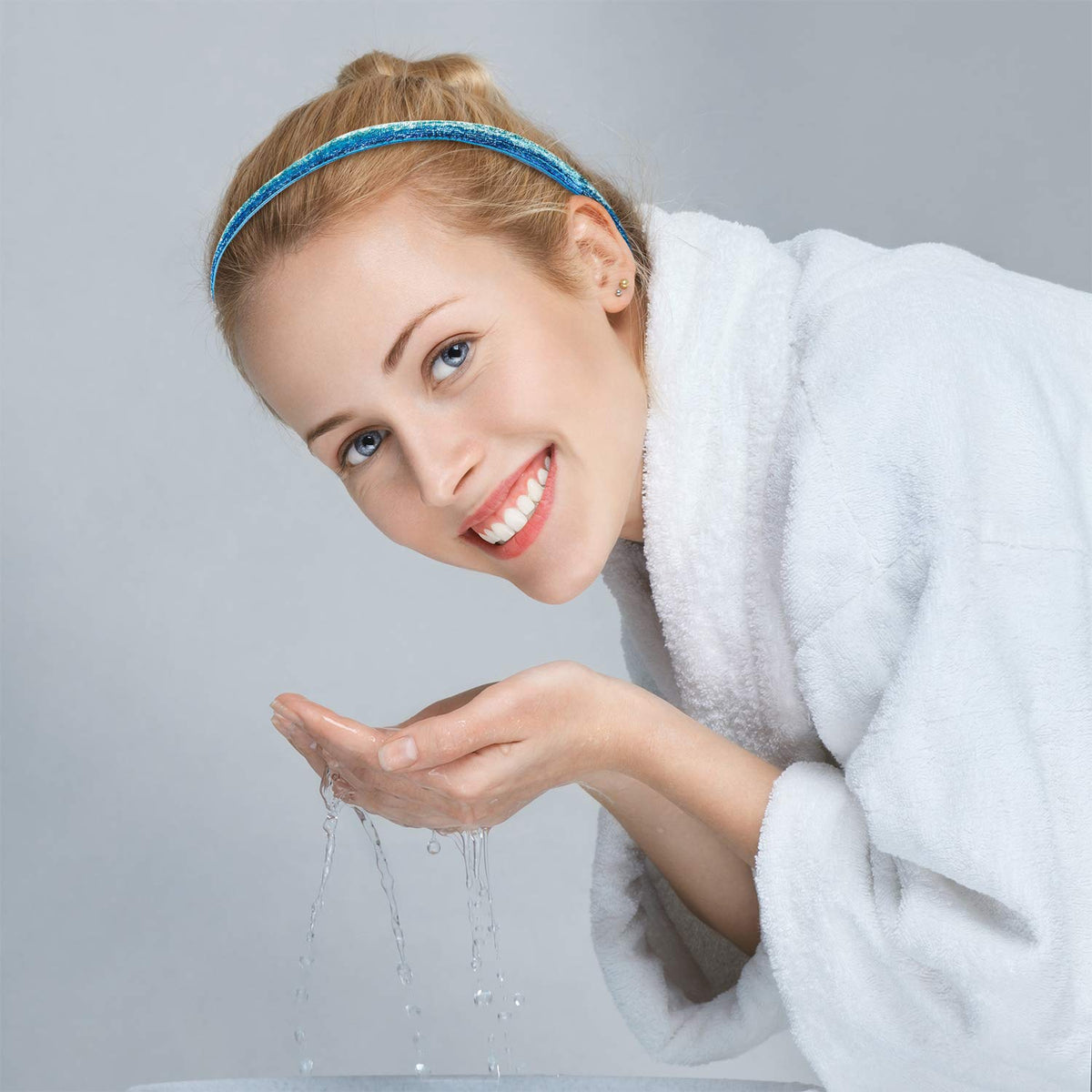 Willbond glitter headbands during workouts provide reliable grip while keeping hair away.