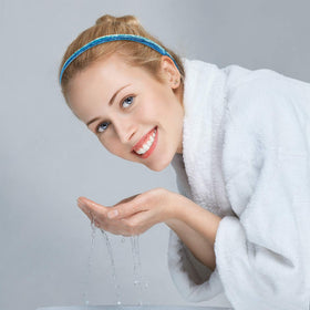 Willbond glitter headbands during workouts provide reliable grip while keeping hair away.