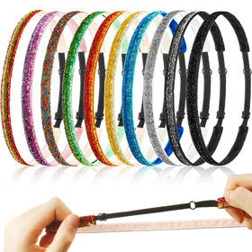 Willbond glitter headbands in varied colors for vibrant party and daily looks.
