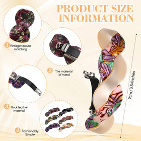 Willbond hair barrette spring detail, secure grip for medium to thick hair.