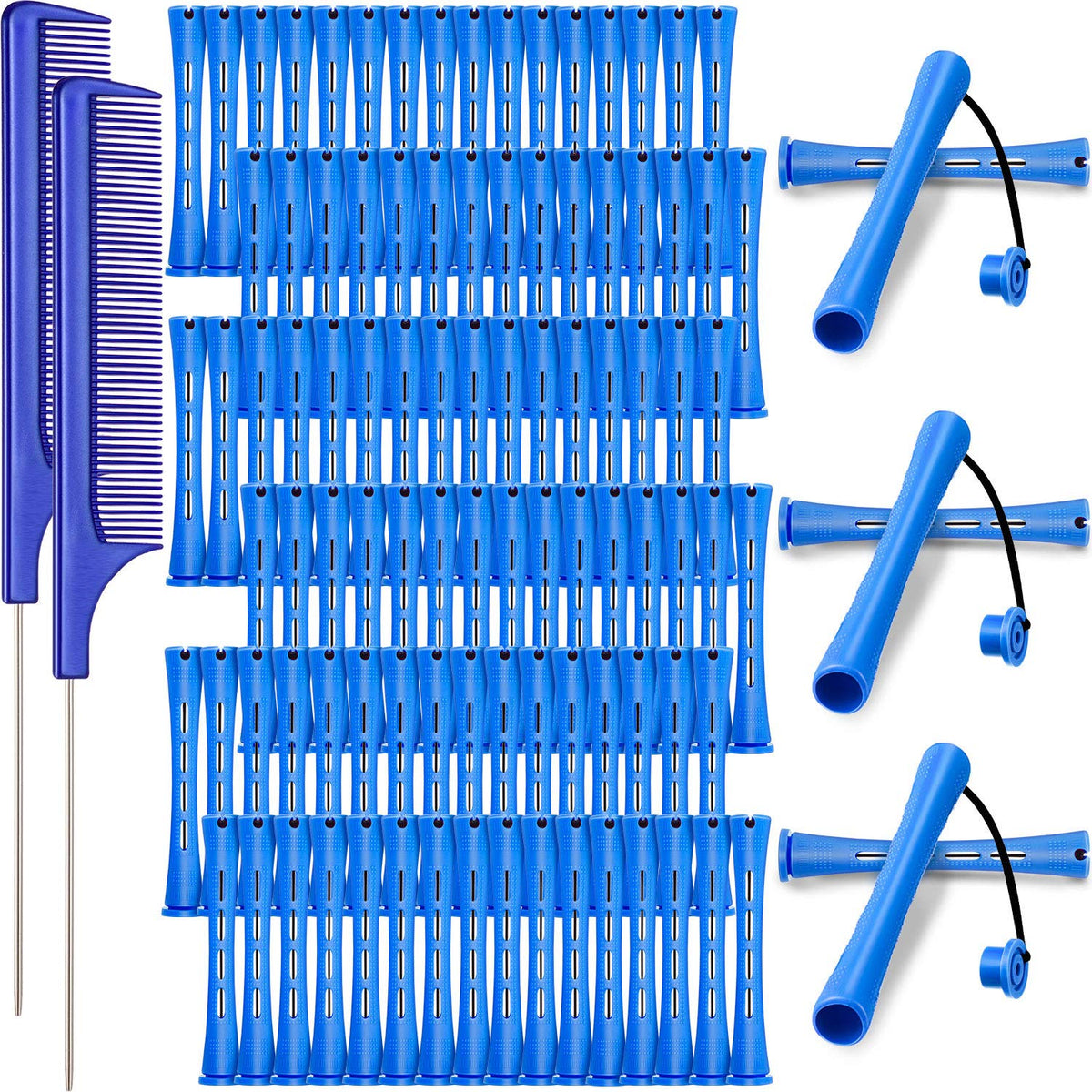 WILLBOND hair perm rods blue 96-piece set for versatile curls