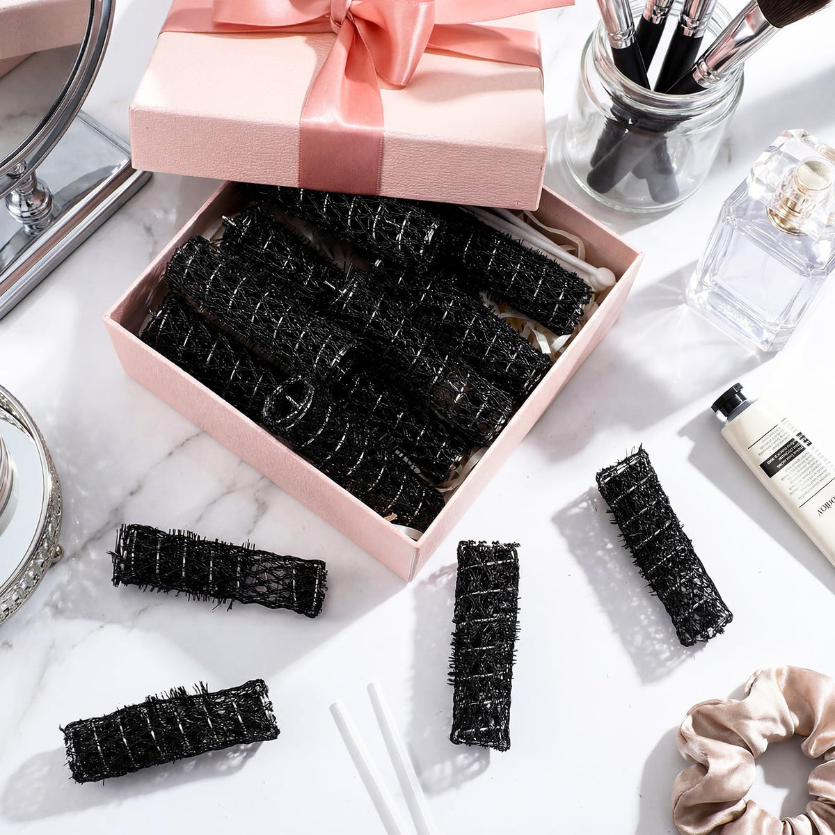 Willbond hair roller pins included demonstrate secure hold for styling.