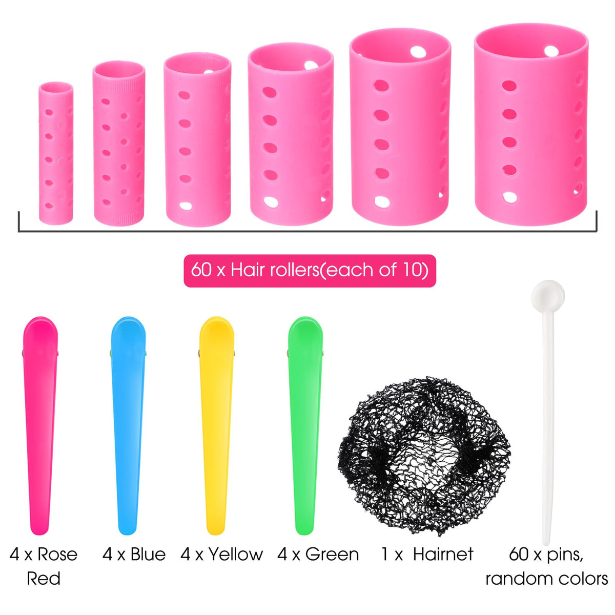 WILLBOND set includes 20 plastic clips for quick fixation during styling