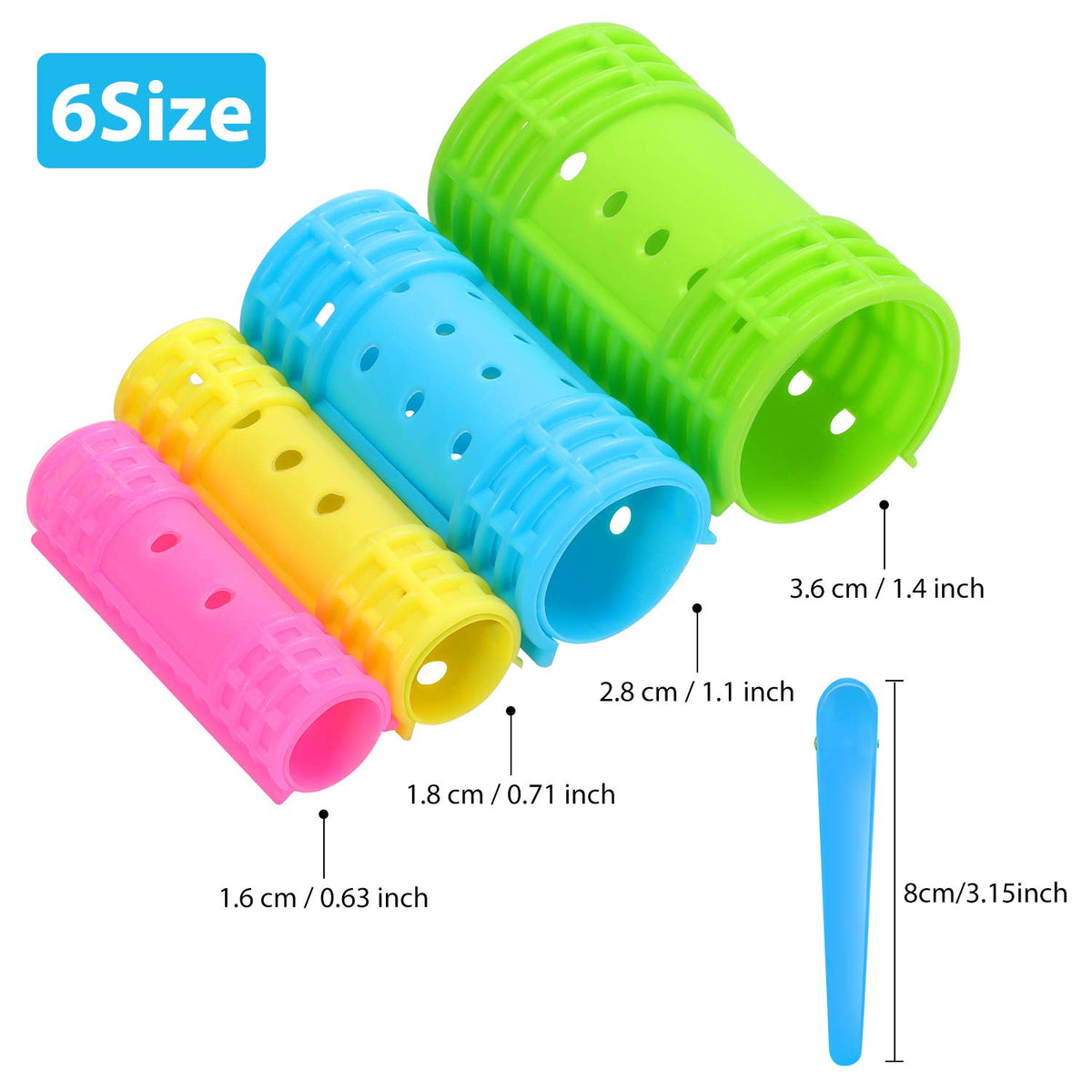 Willbond hair rollers with four sizes for customizable curls at home