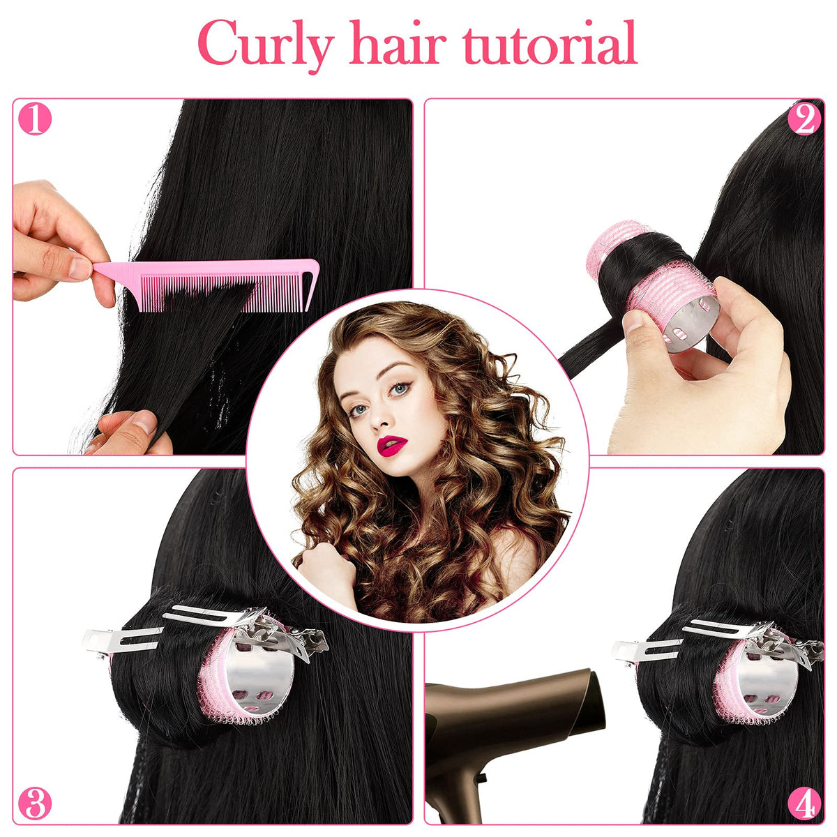 Willbond three-size rollers offer versatile styling ideas for waves and curls.