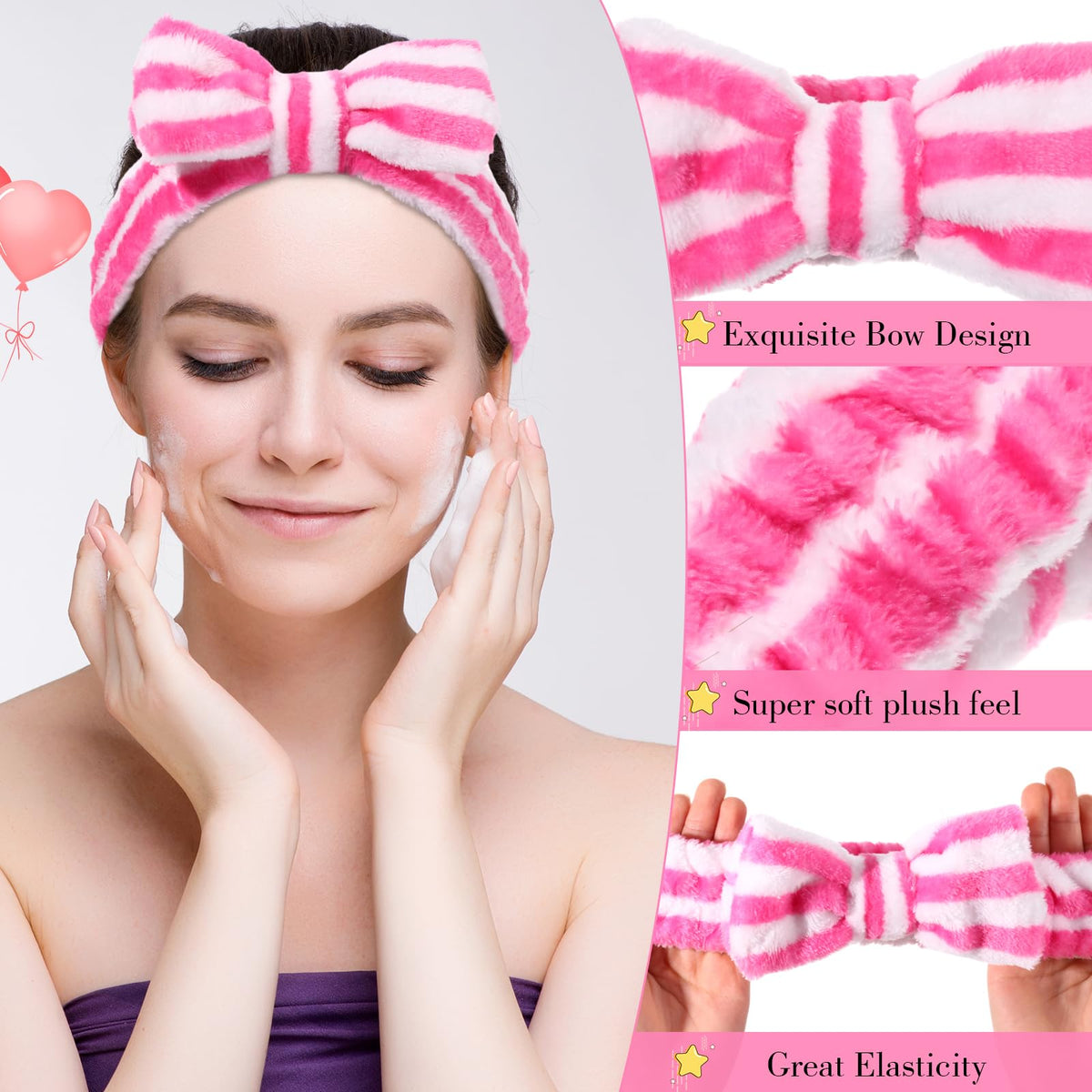 Willbond headbands help keep hair away while washing face and applying products.