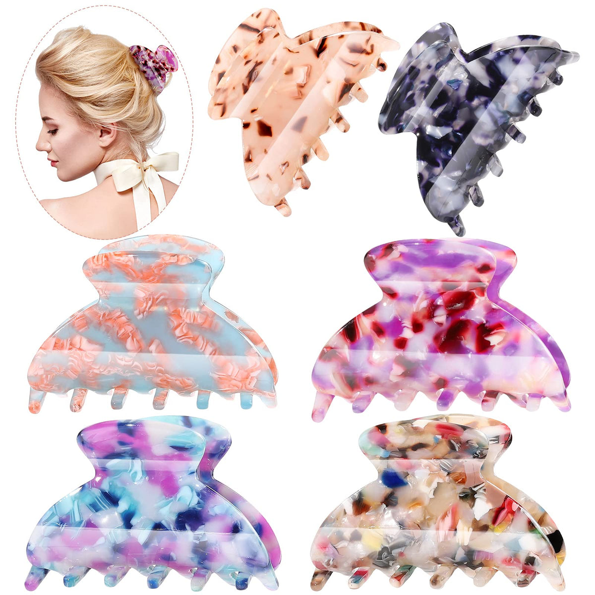 WILLBOND tortoise shell clips are lightweight for comfortable daily wear